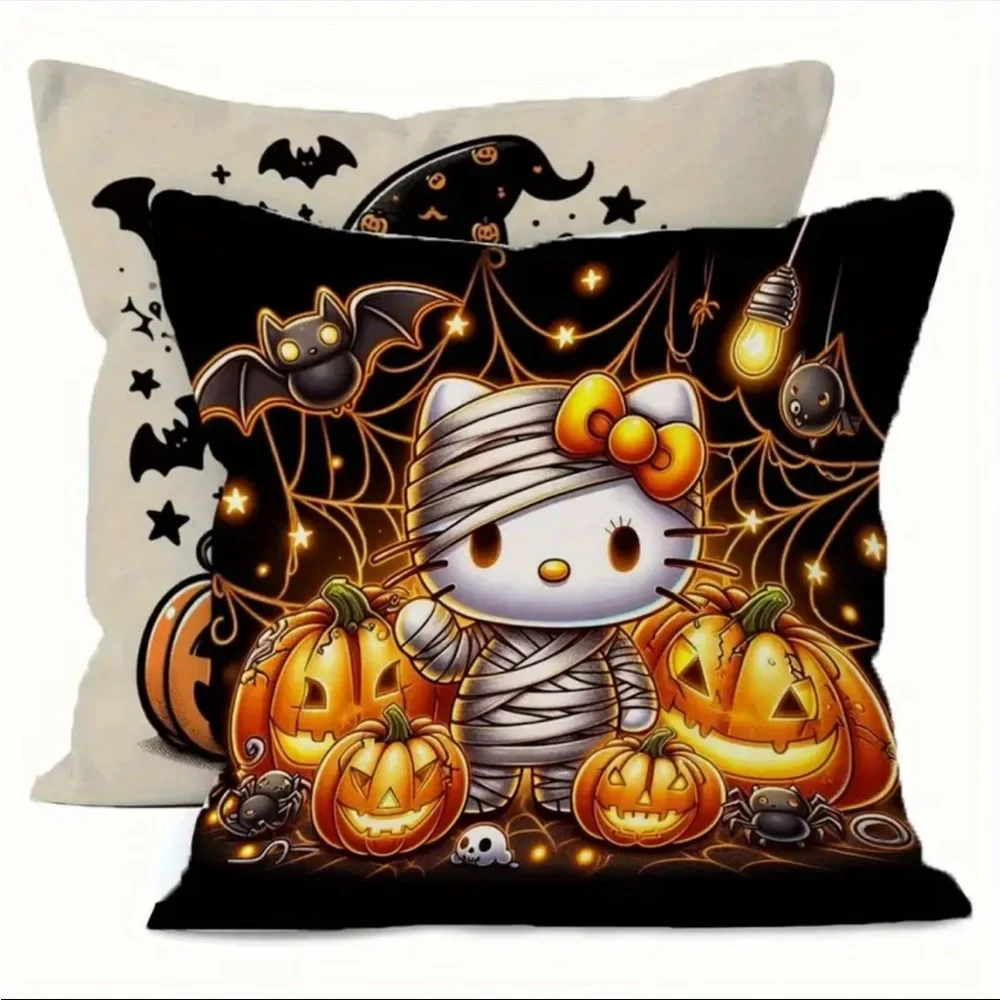 2 Hello Kitty Halloween Pillow Covers 18X18”